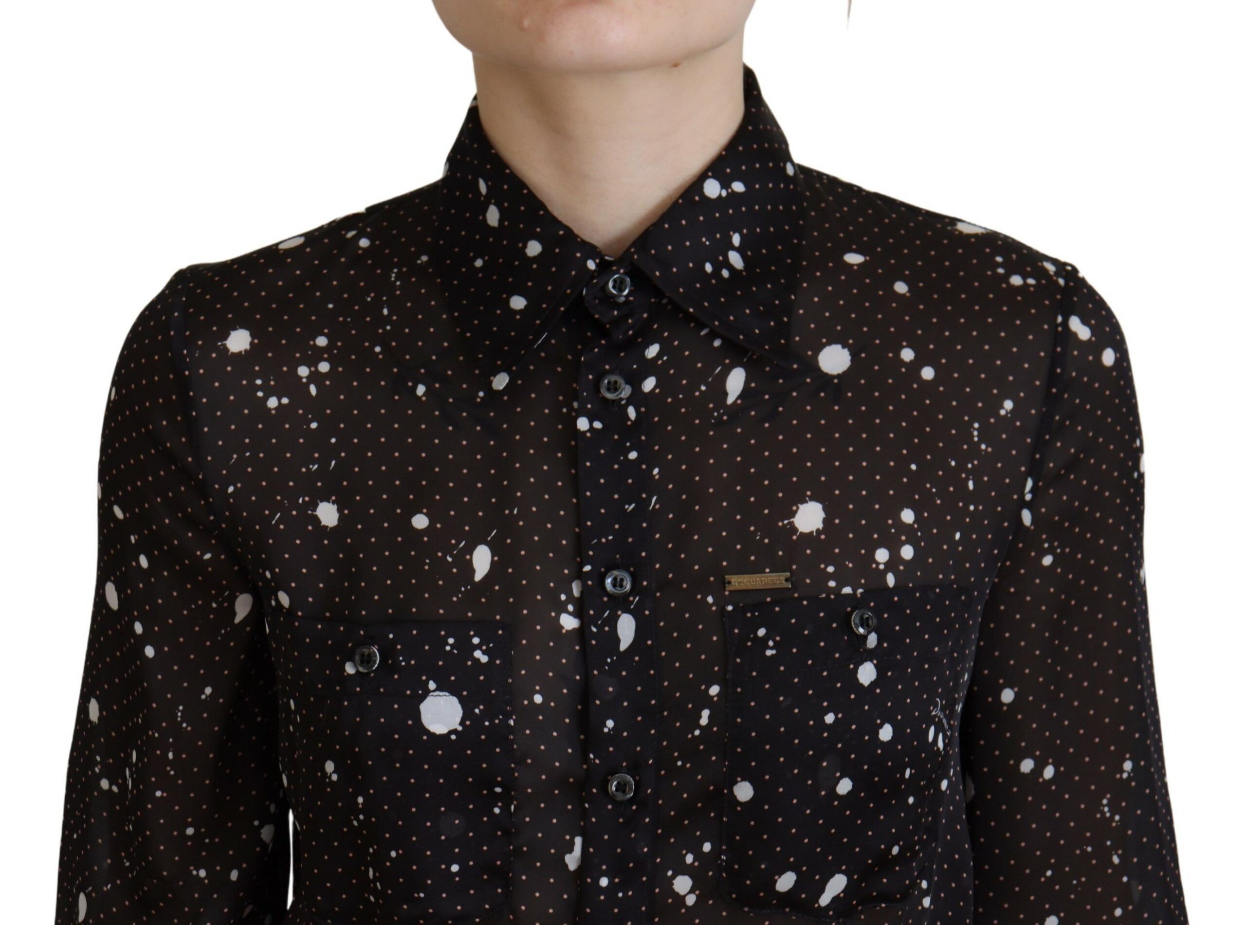 Polka Dot Long Sleeves Button Down Women's Dress (Pre-Owned) - Dsquared² - Modalova