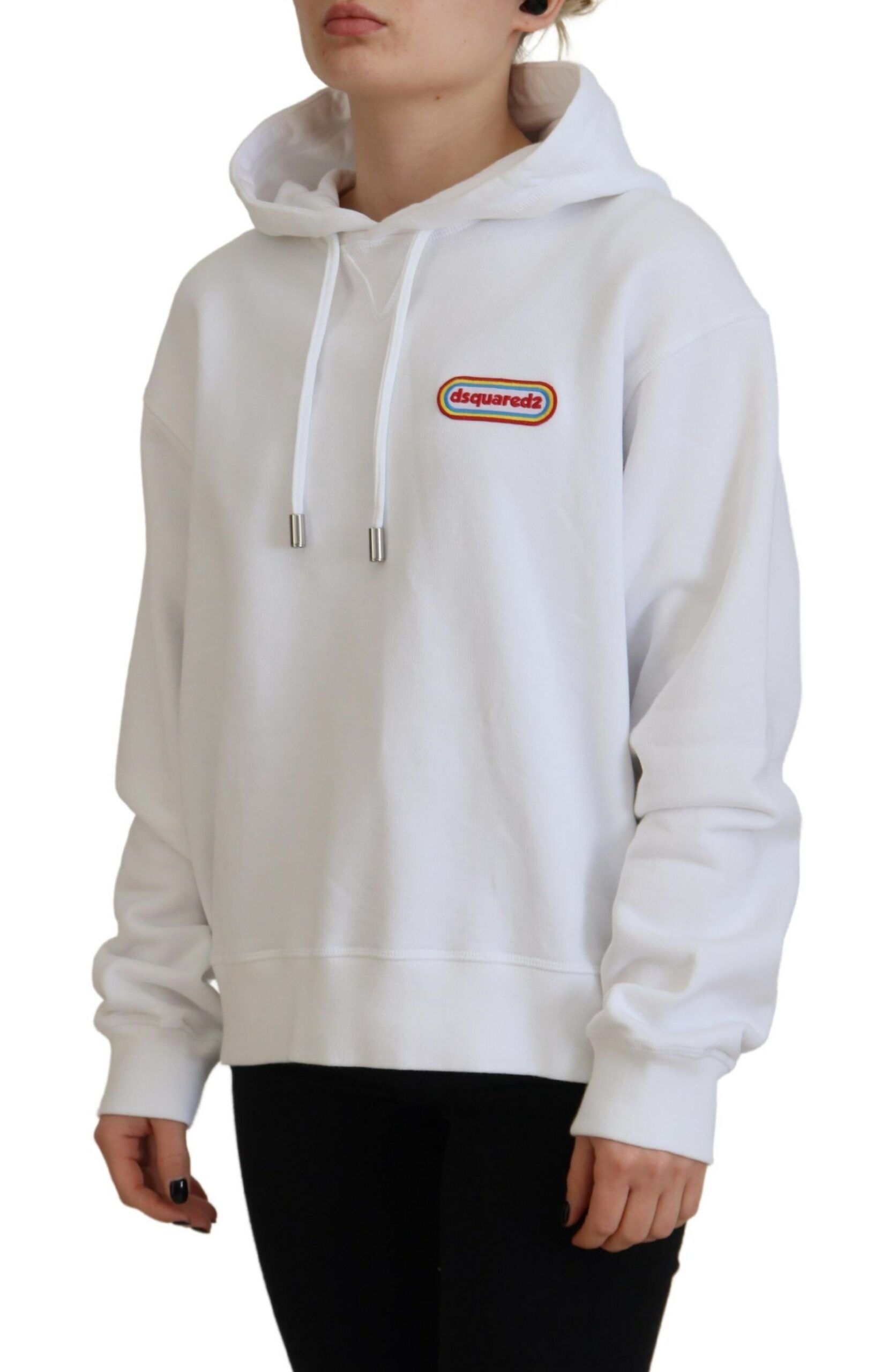 Logo Patch Cotton Hoodie Sweatshirt Women's Sweater (Pre-Owned) - Dsquared² - Modalova
