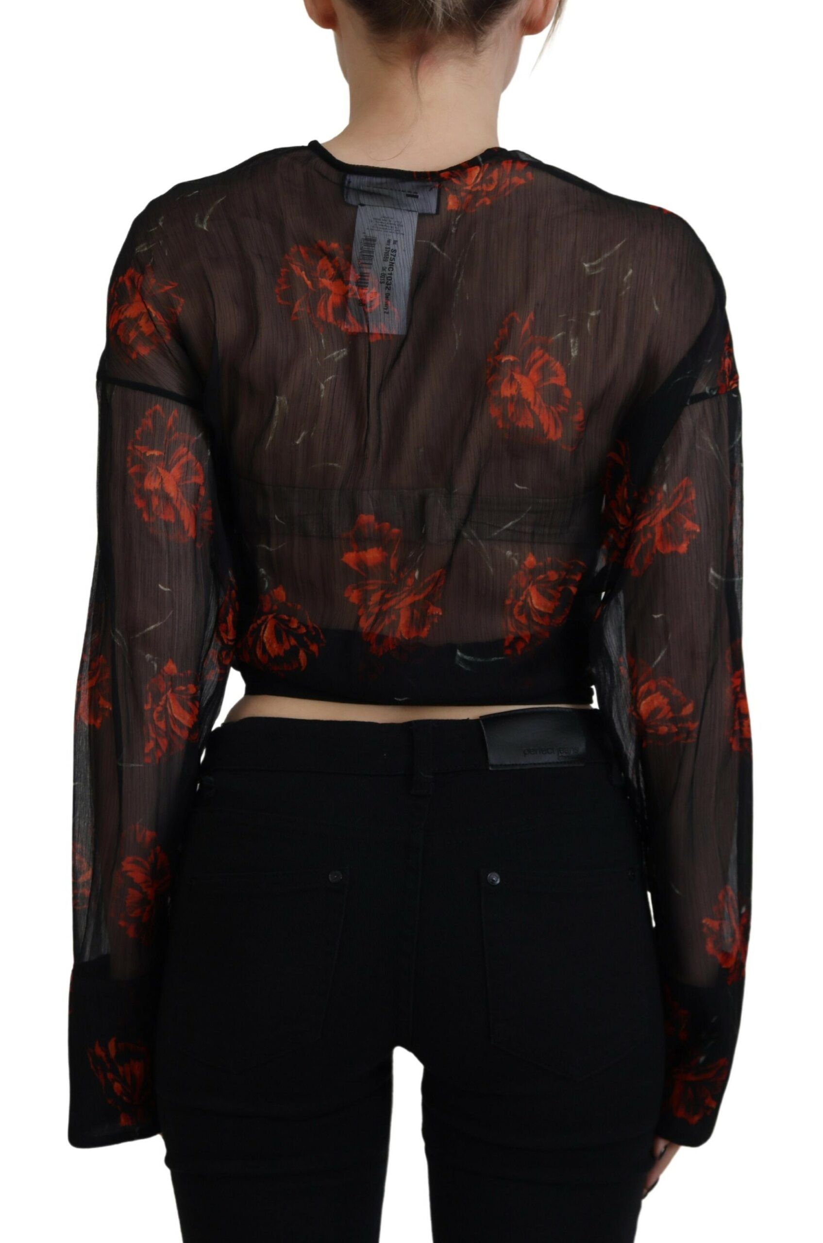 Floral Print Cropped Wrap Long Sleeves Women's Top (Pre-Owned) - Dsquared² - Modalova