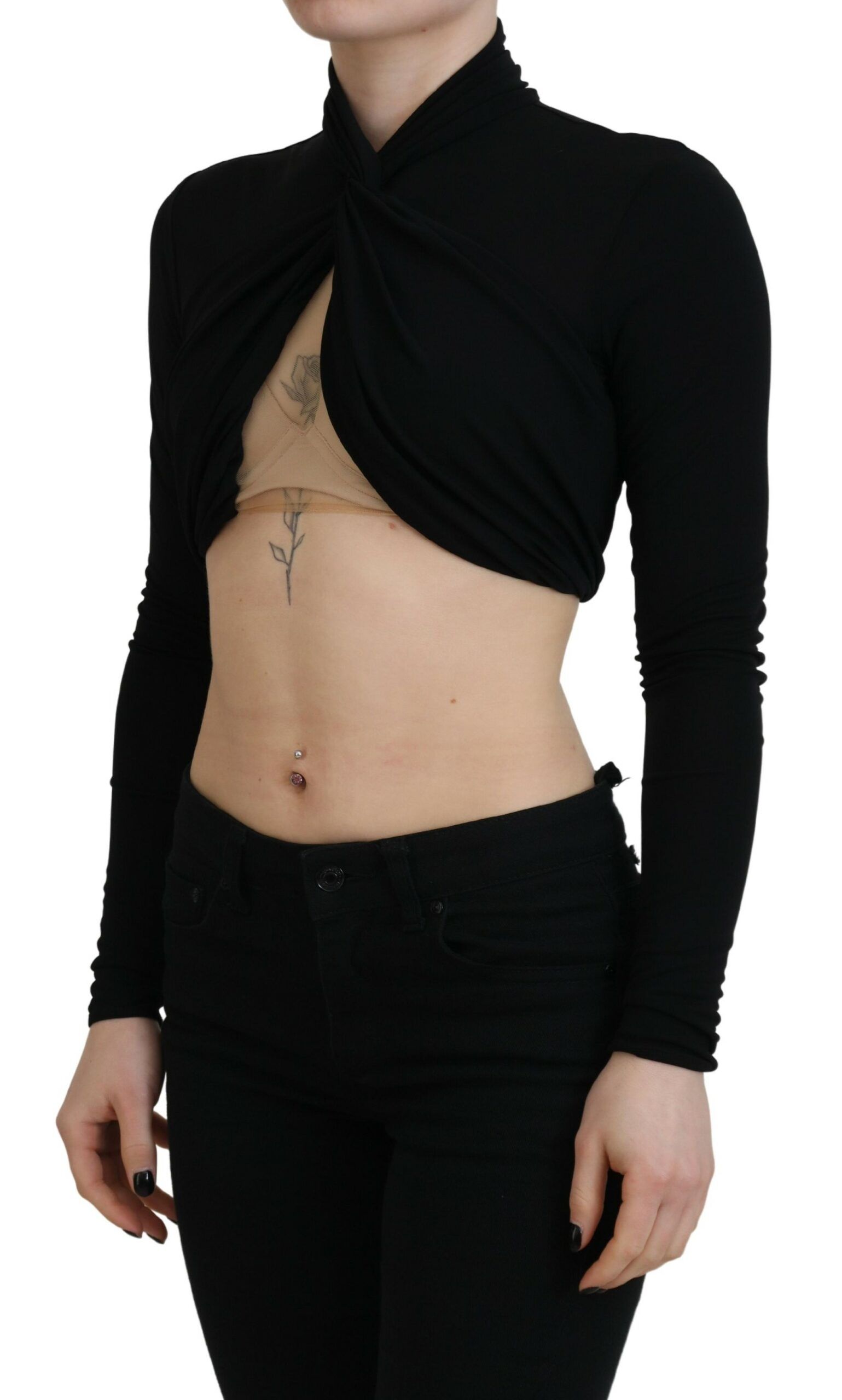 Cut Out Viscose Cropped Long Sleeves Women's Top (Pre-Owned) - Dsquared² - Modalova