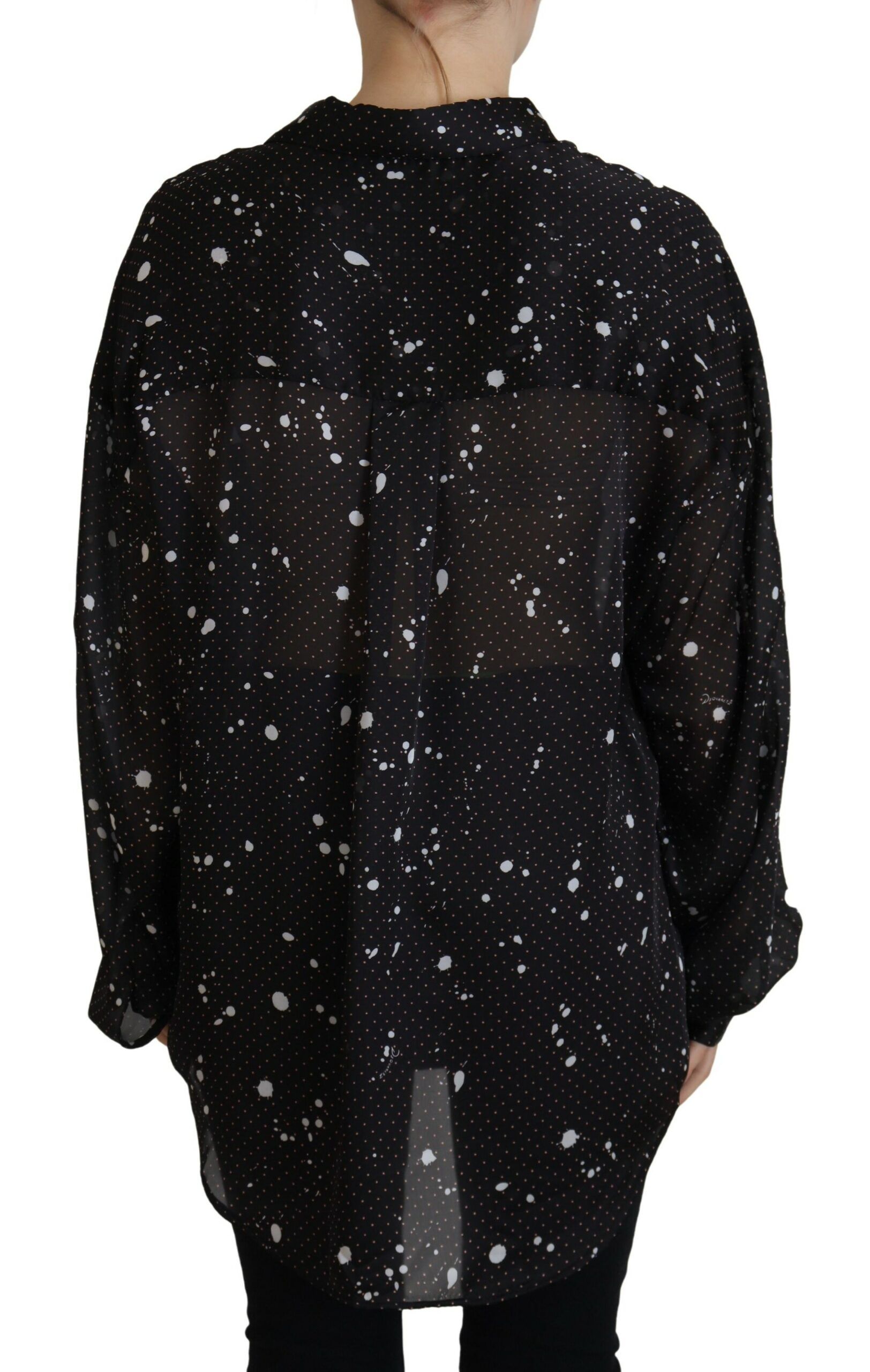 Polka Dots Collared Button Down Blouse Women's Top (Pre-Owned) - Dsquared² - Modalova