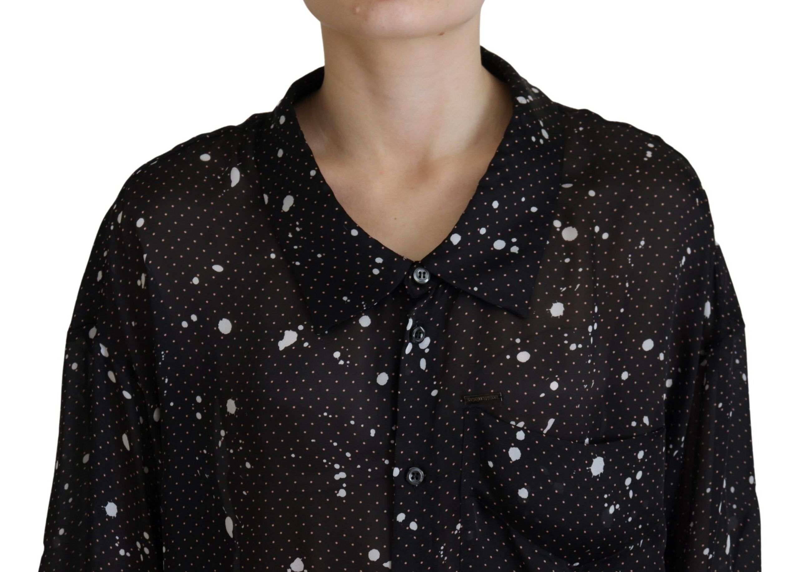 Polka Dots Collared Button Down Blouse Women's Top (Pre-Owned) - Dsquared² - Modalova