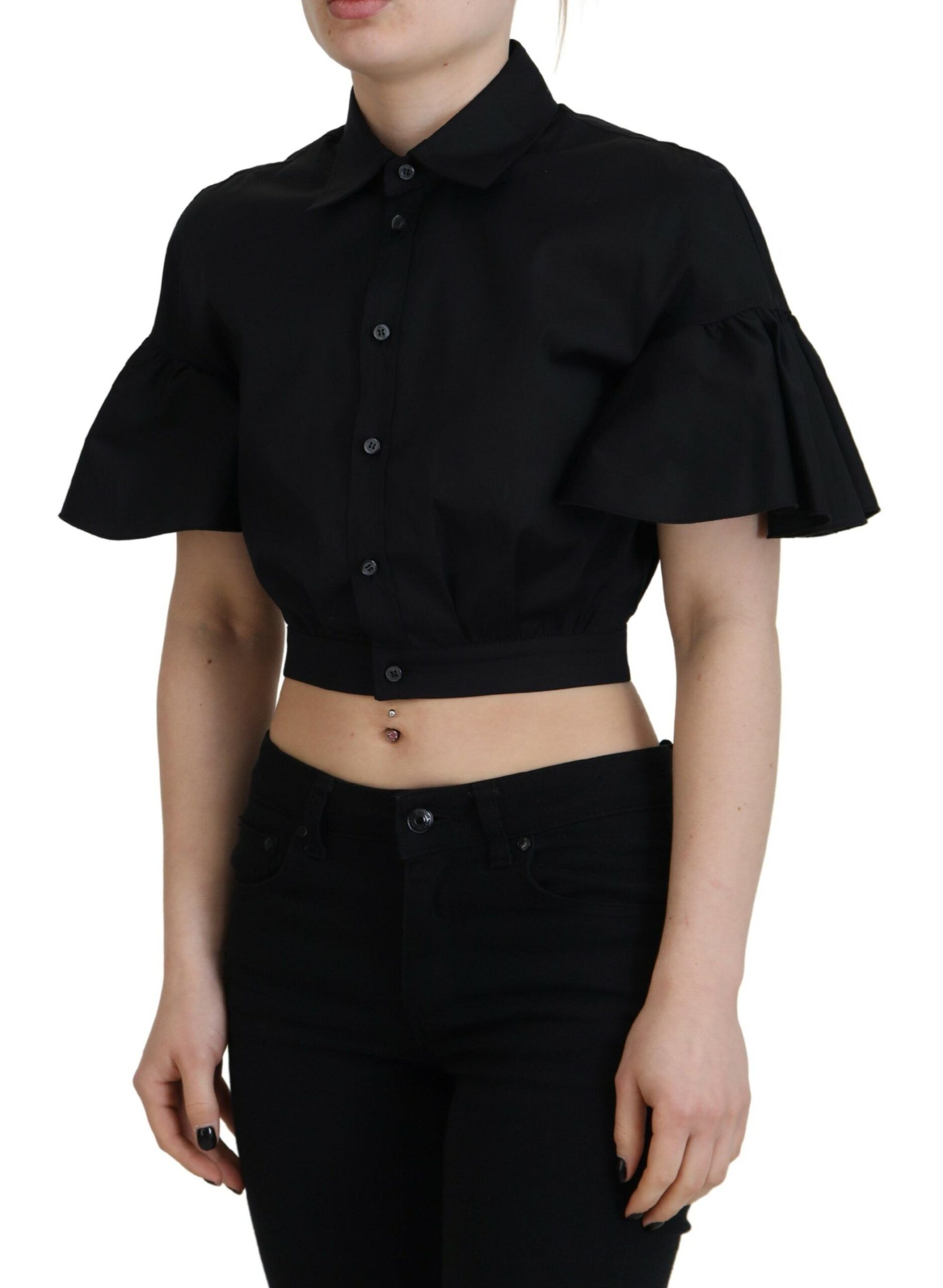 Collared Button Down Short Sleeve Cropped Women's Top (Pre-Owned) - Dsquared² - Modalova