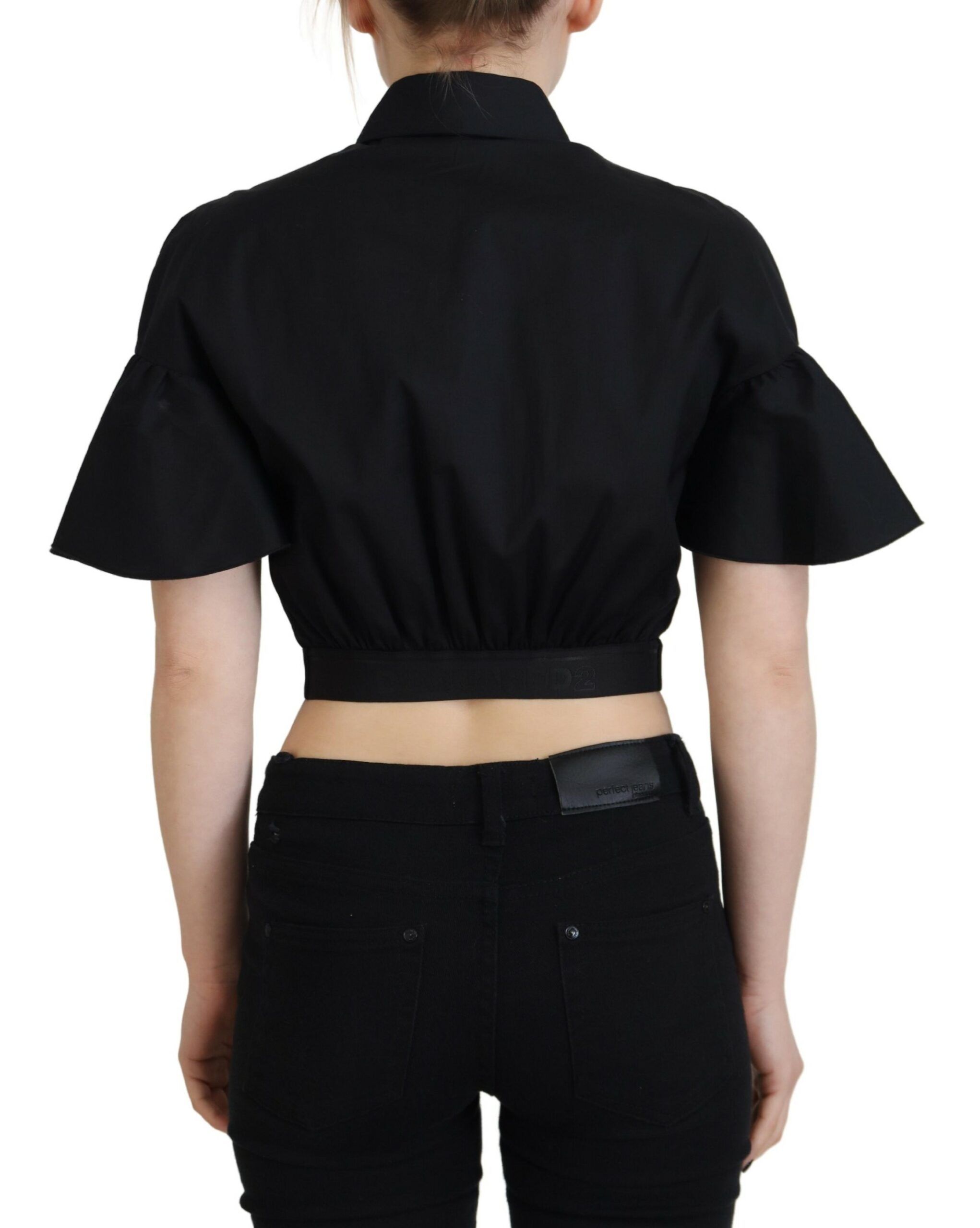 Collared Button Down Short Sleeve Cropped Women's Top (Pre-Owned) - Dsquared² - Modalova