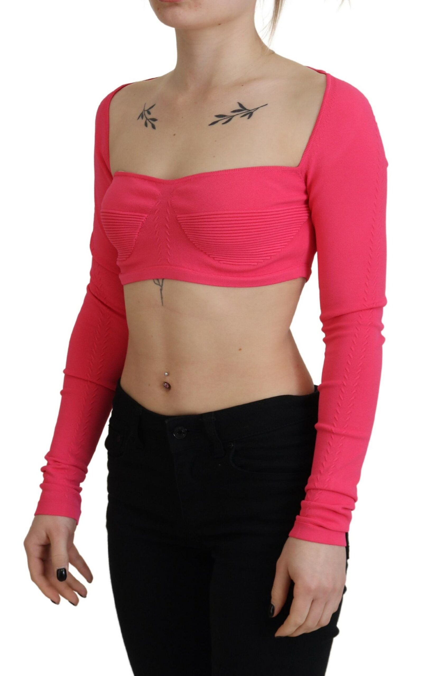 Viscose Knit Square Neck Long Sleeves Women's Top (Pre-Owned) - Dsquared² - Modalova