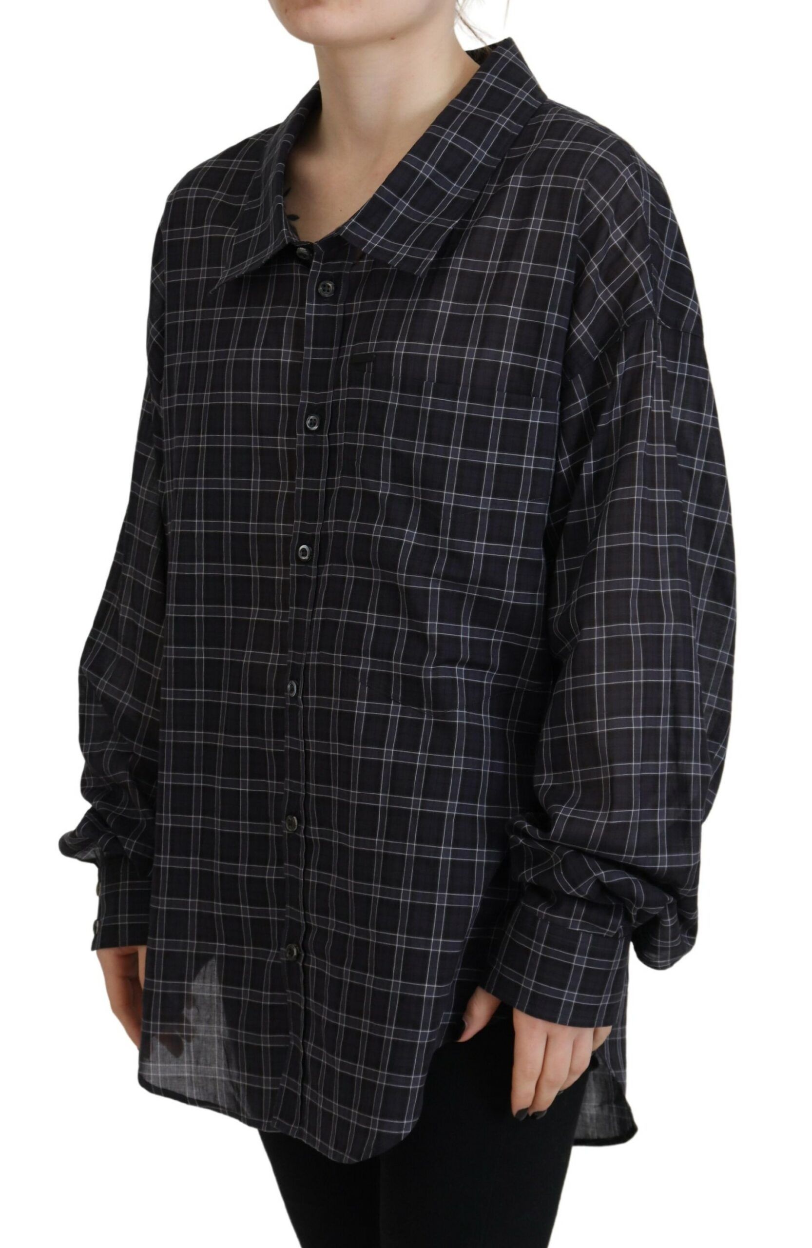 Checkered Collared Button Long Sleeves Women's Shirt (Pre-Owned) - Dsquared² - Modalova