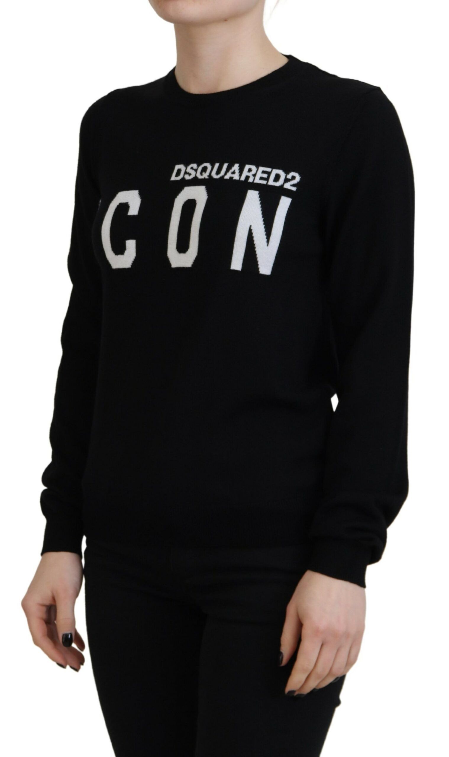 Virgin Wool Logo Print Long Sleeves Women's Sweater (Pre-Owned) - Dsquared² - Modalova