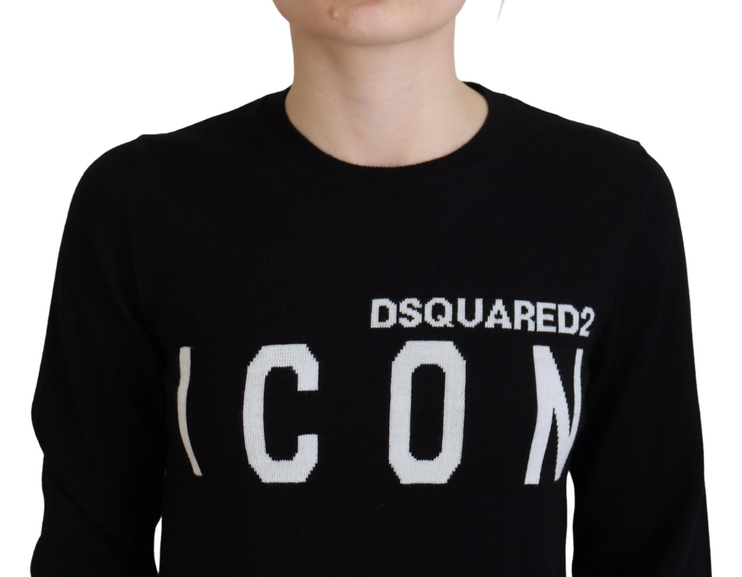 Virgin Wool Logo Print Long Sleeves Women's Sweater (Pre-Owned) - Dsquared² - Modalova