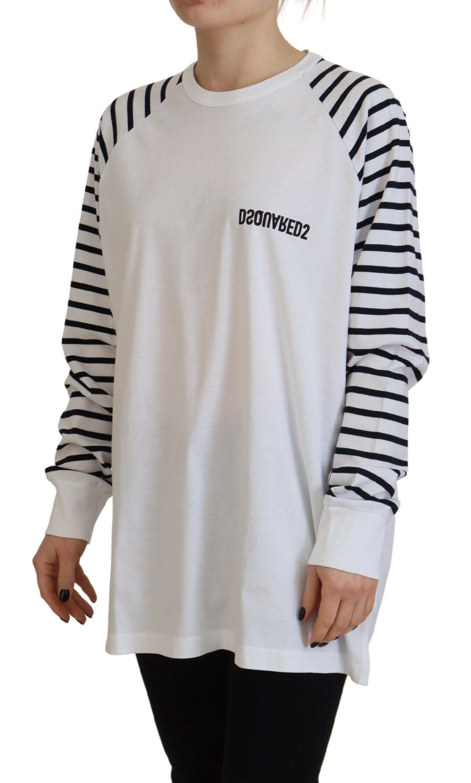 Cotton Striped Crew Neck Short Sleeve Women's Sweater (Pre-Owned) - Dsquared² - Modalova
