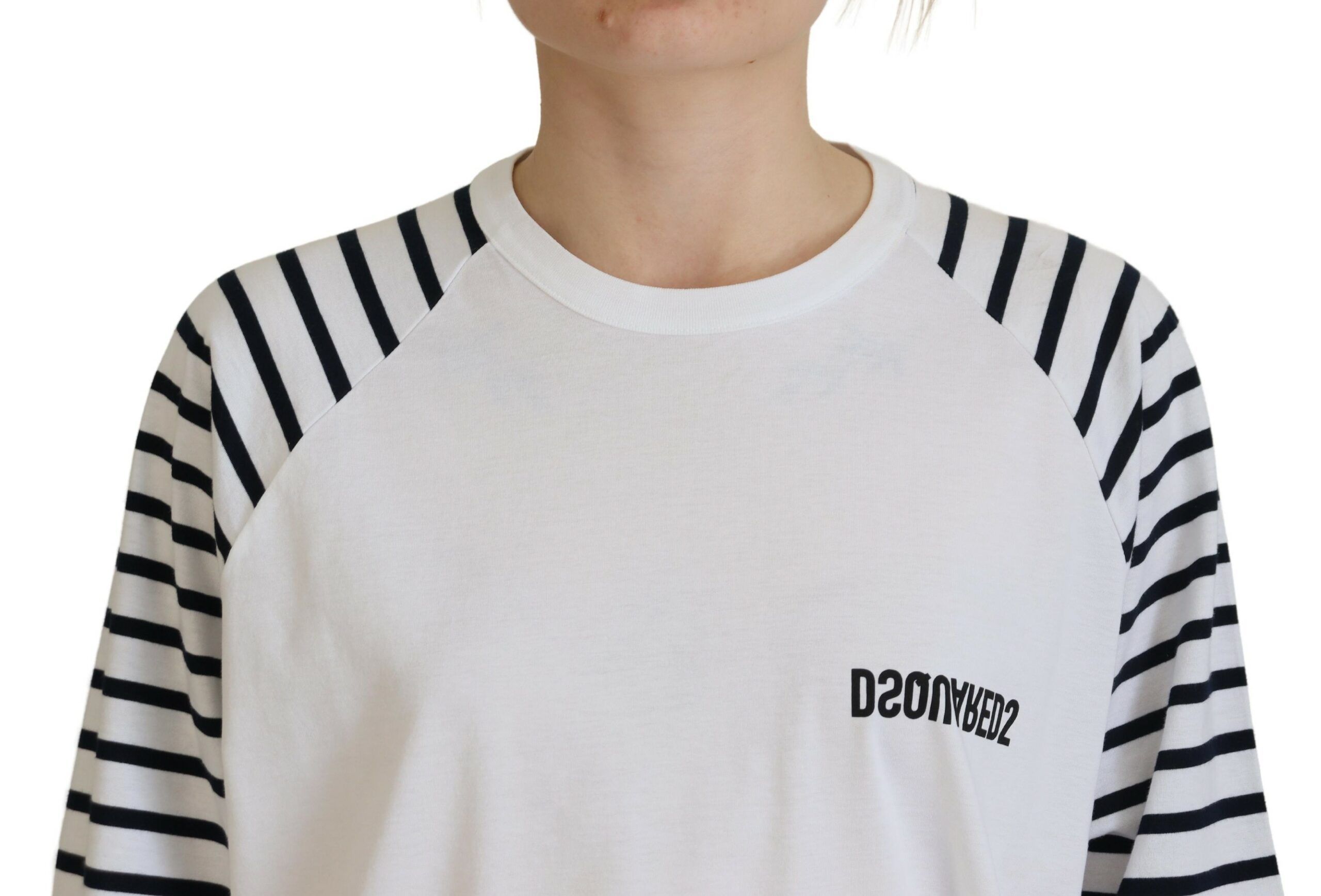 Cotton Striped Crew Neck Short Sleeve Women's Sweater (Pre-Owned) - Dsquared² - Modalova