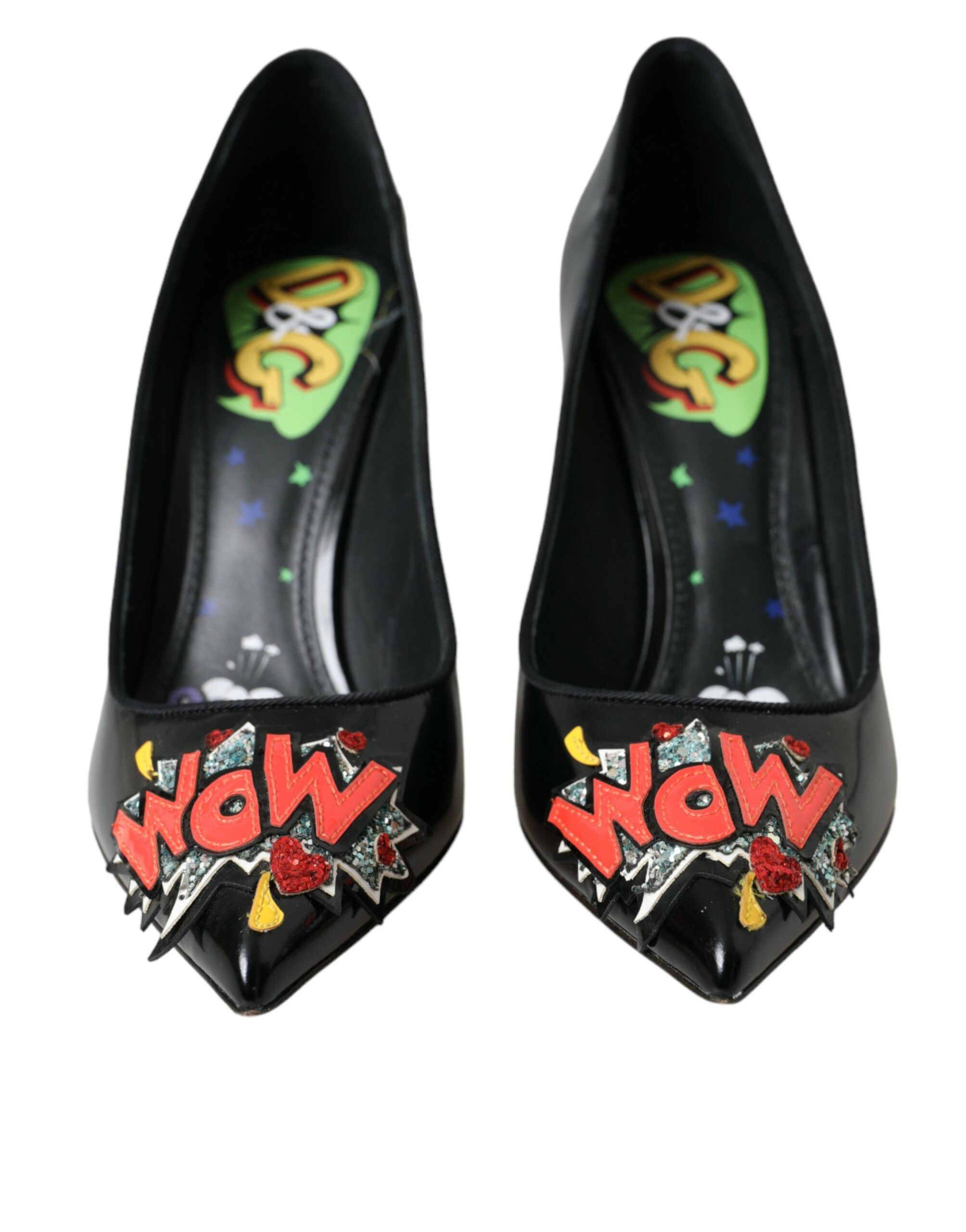 Leather WOW Patch Heels Pumps Women's Shoes - Dolce & Gabbana - Modalova