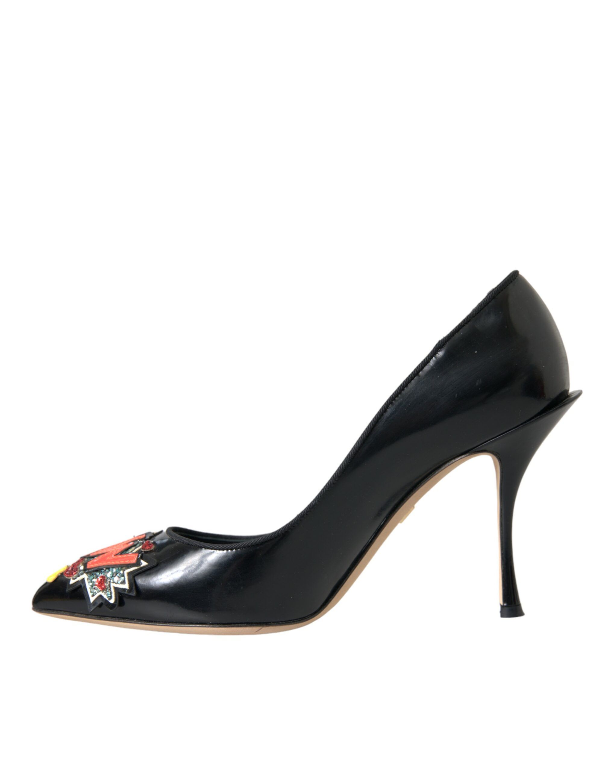 Leather WOW Patch Heels Pumps Women's Shoes - Dolce & Gabbana - Modalova