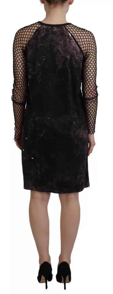 Black Tie Dye Mesh Long Sleeves Cotton Shift Women's Dress (Pre-Owned) - Dsquared² - Modalova