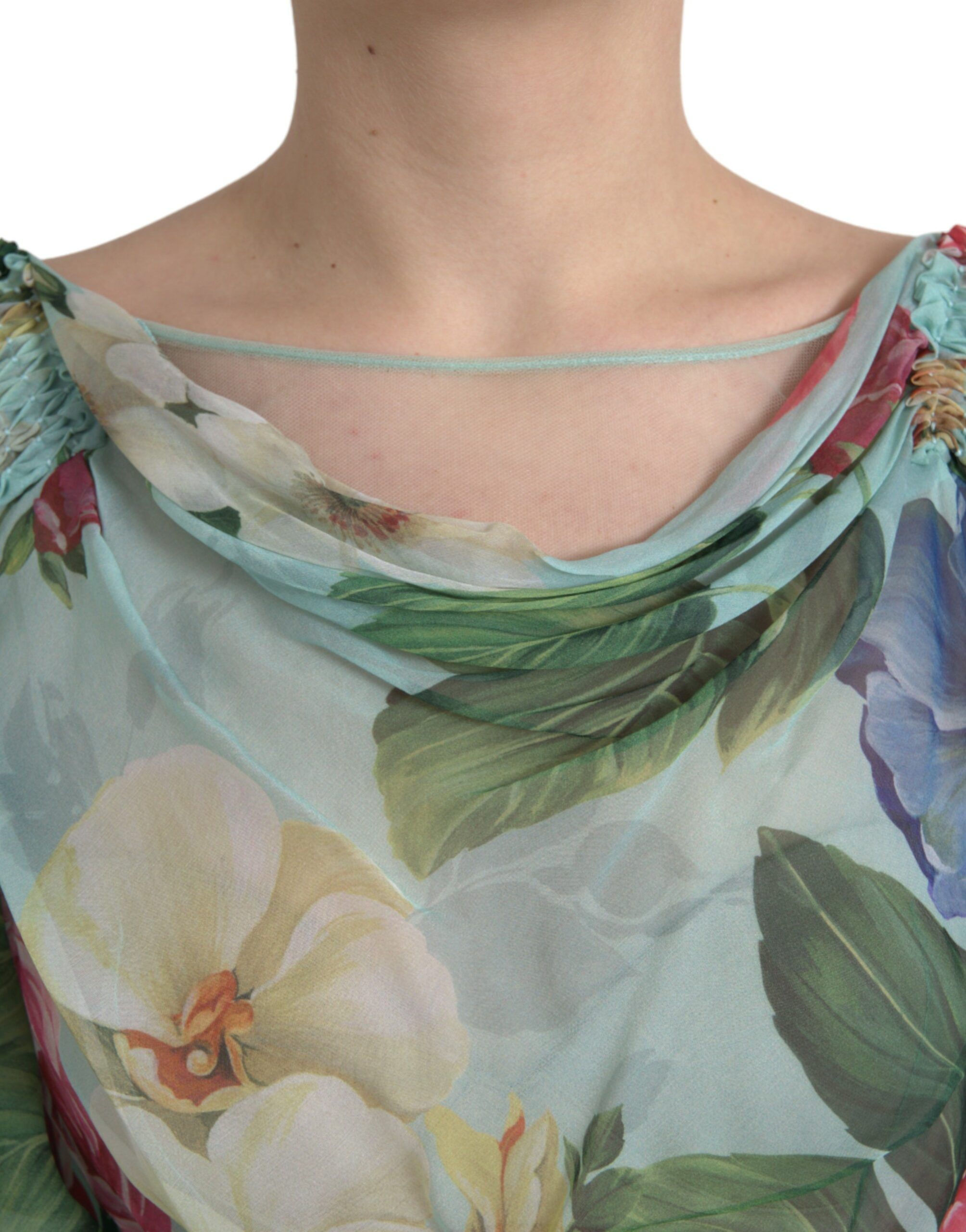 Floral Print Tiered Long Maxi Women's Dress - Dolce & Gabbana - Modalova