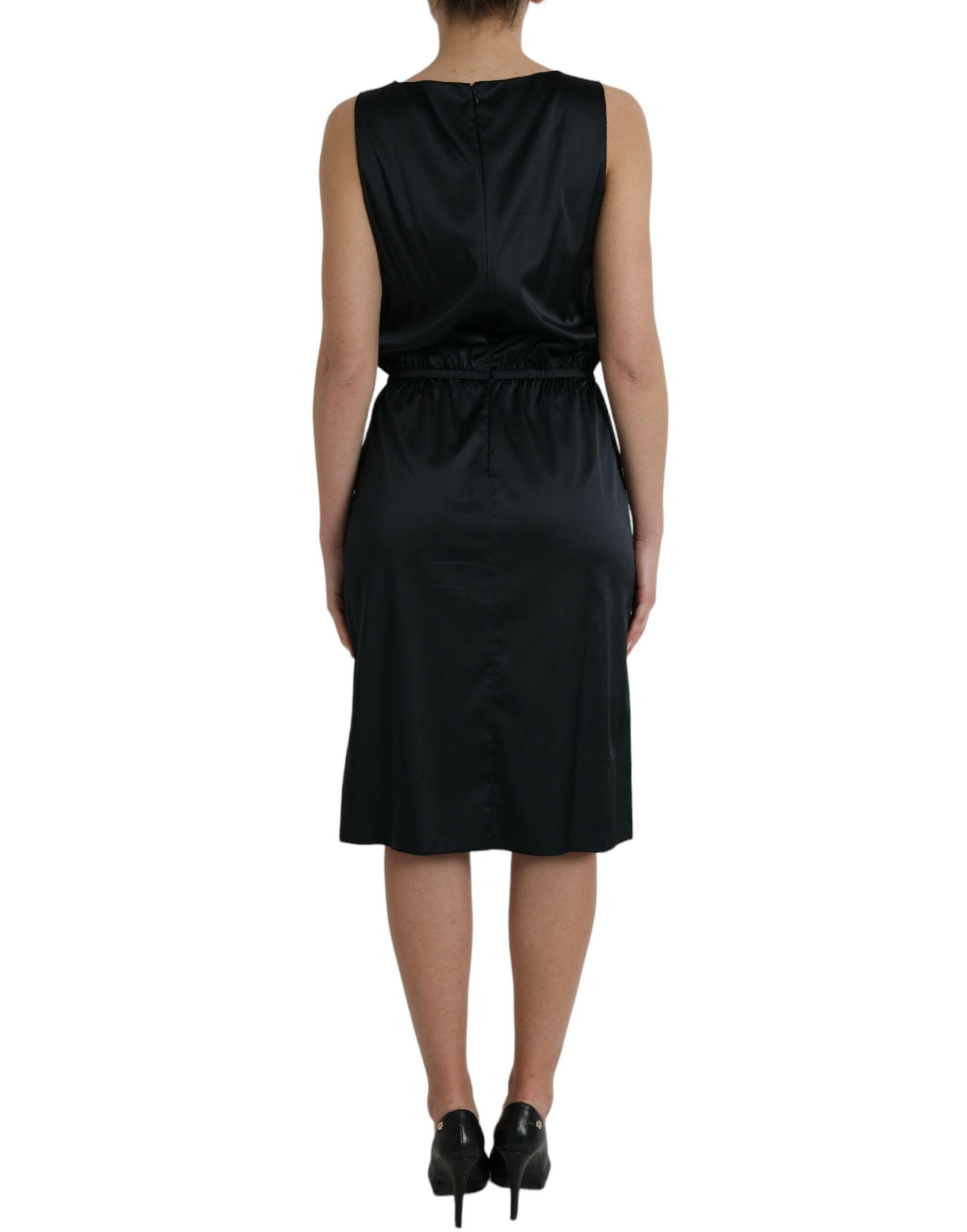 Polyester Lace Trim Sheath Midi Women's Dress - Dolce & Gabbana - Modalova