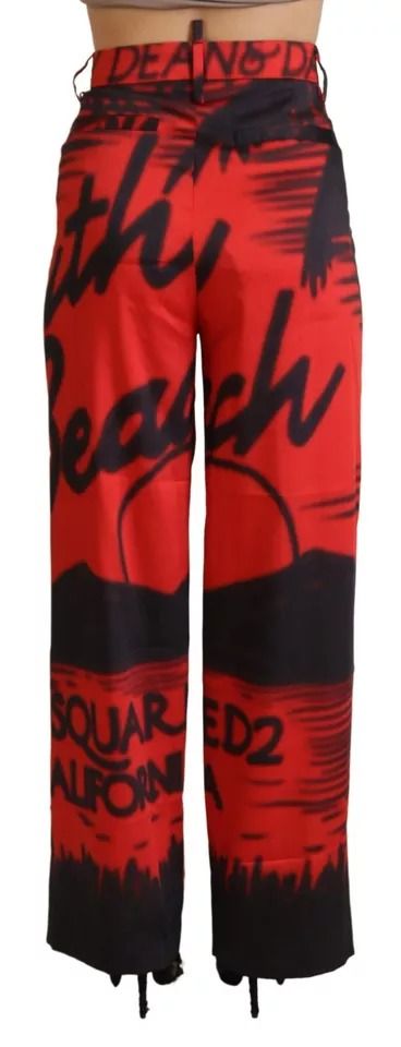 Printed High Waist Straight Women's Pants (Pre-Owned) - Dsquared² - Modalova