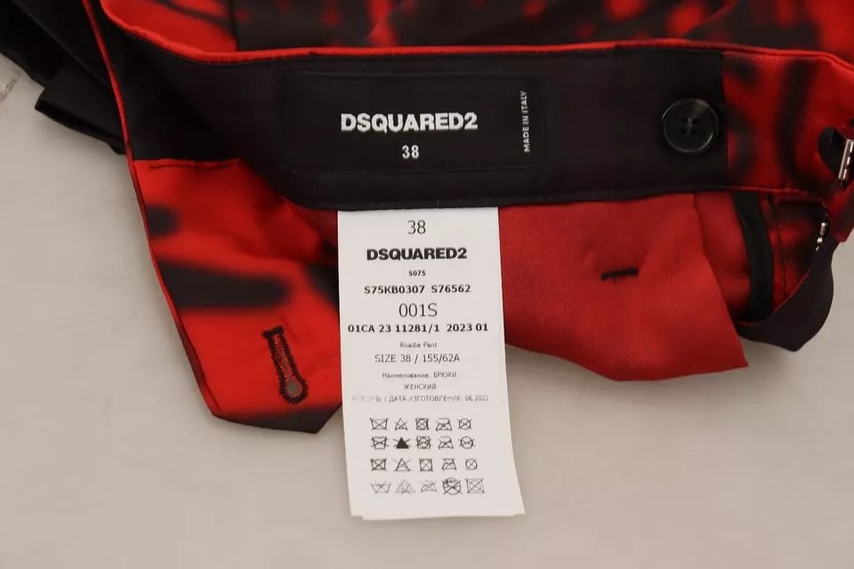 Printed High Waist Straight Women's Pants (Pre-Owned) - Dsquared² - Modalova