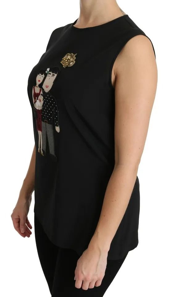 Silk DG Family Crystal Sleeveless Women's Top (Pre-Owned) - Dolce & Gabbana - Modalova