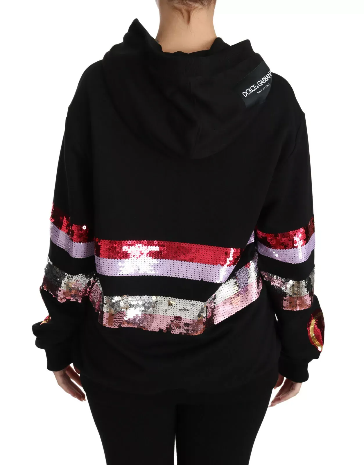 DG Sequined Hooded Pullover Women's Sweater (Pre-Owned) - Dolce & Gabbana - Modalova