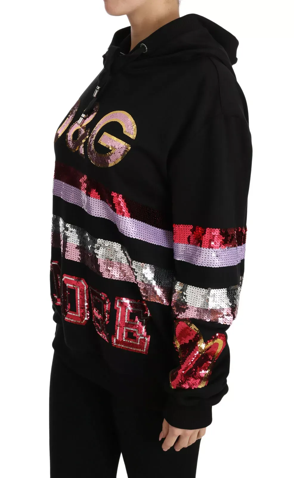 DG Sequined Hooded Pullover Women's Sweater (Pre-Owned) - Dolce & Gabbana - Modalova