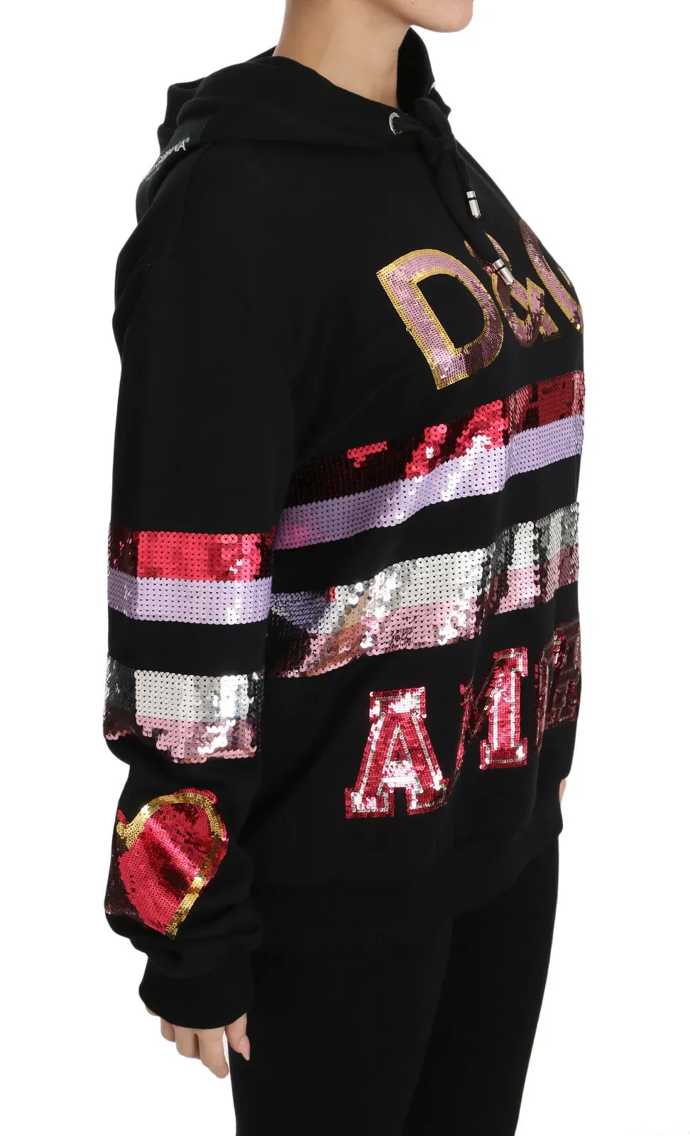 DG Sequined Hooded Pullover Women's Sweater (Pre-Owned) - Dolce & Gabbana - Modalova