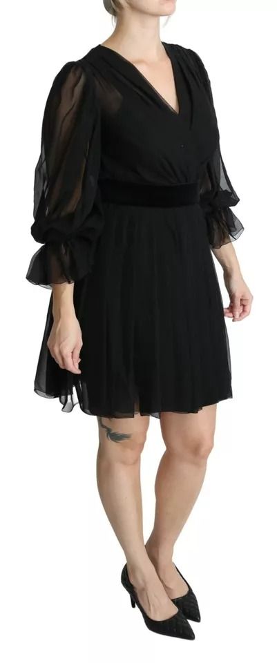 Mesh Pleated Mini Silk Blend Women's Dress (Pre-Owned) - Dolce & Gabbana - Modalova