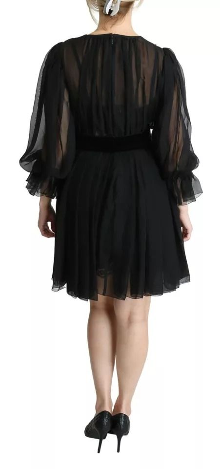 Mesh Pleated Mini Silk Blend Women's Dress (Pre-Owned) - Dolce & Gabbana - Modalova