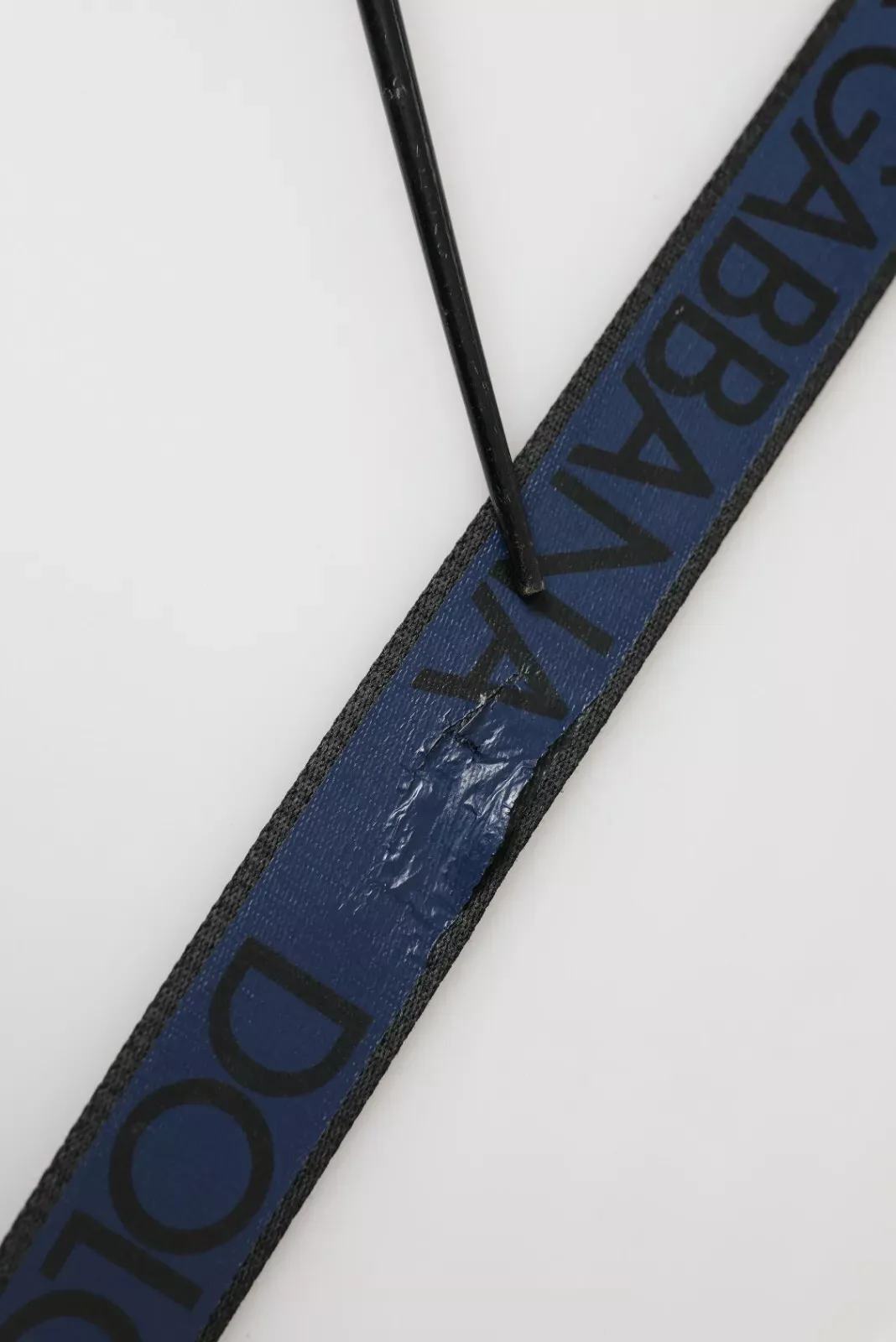 Black Blue Logo Silver Metal Buckle Men's Belt (Pre-Owned) - Dolce & Gabbana - Modalova