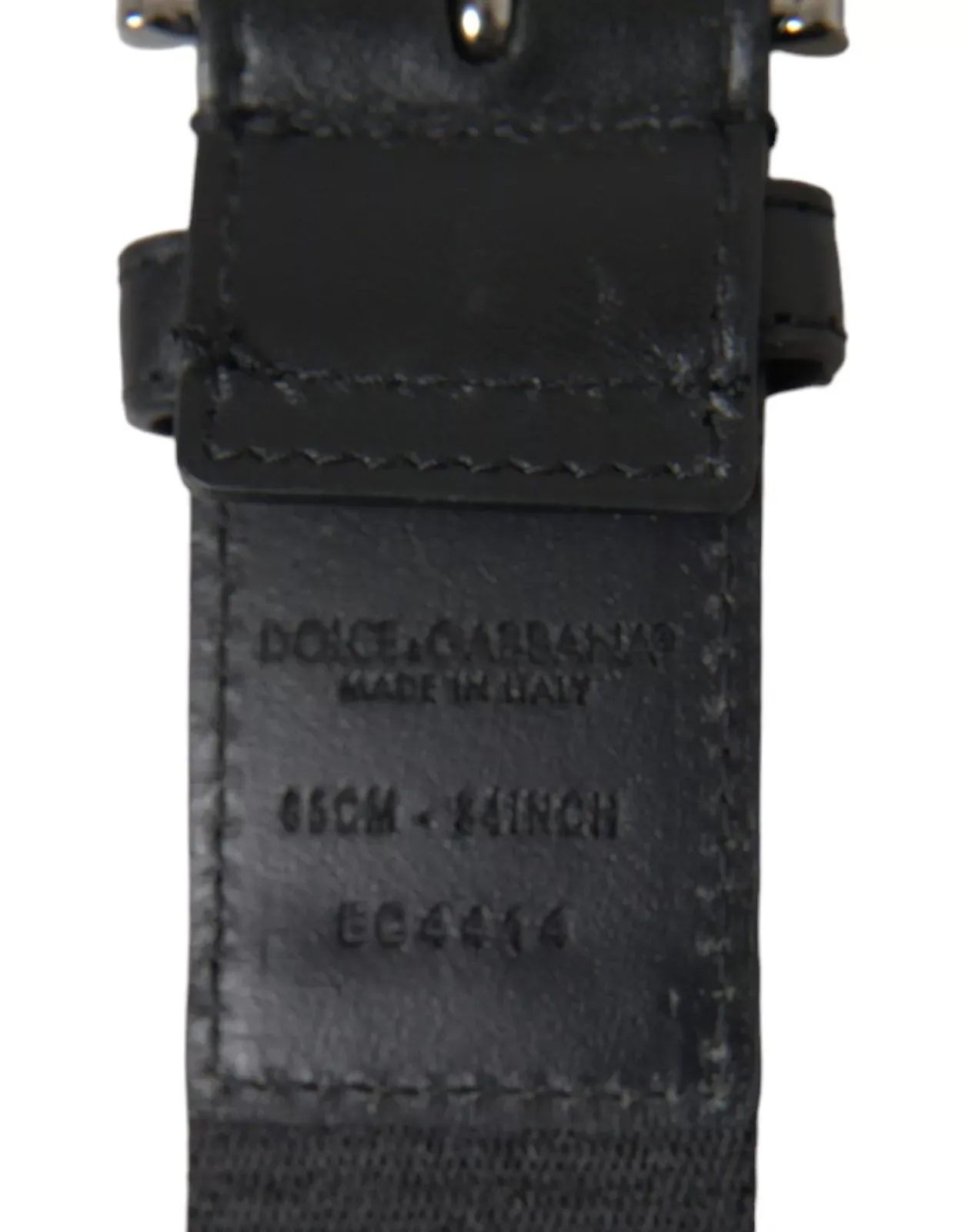 Black Blue Logo Silver Metal Buckle Men's Belt (Pre-Owned) - Dolce & Gabbana - Modalova