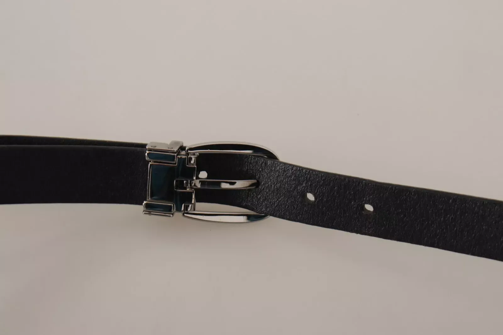Classic Leather Silver Tone Metal Buckle Men's Belt (Pre-Owned) - Dolce & Gabbana - Modalova