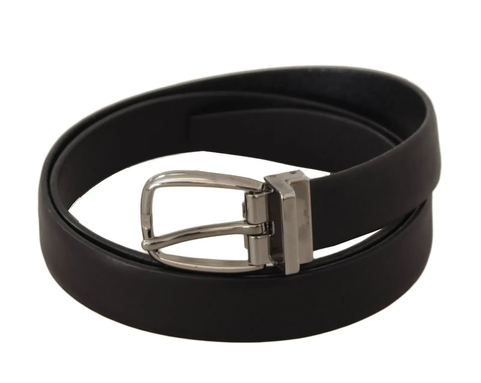 Classic Leather Silver Tone Metal Buckle Men's Belt (Pre-Owned) - Dolce & Gabbana - Modalova
