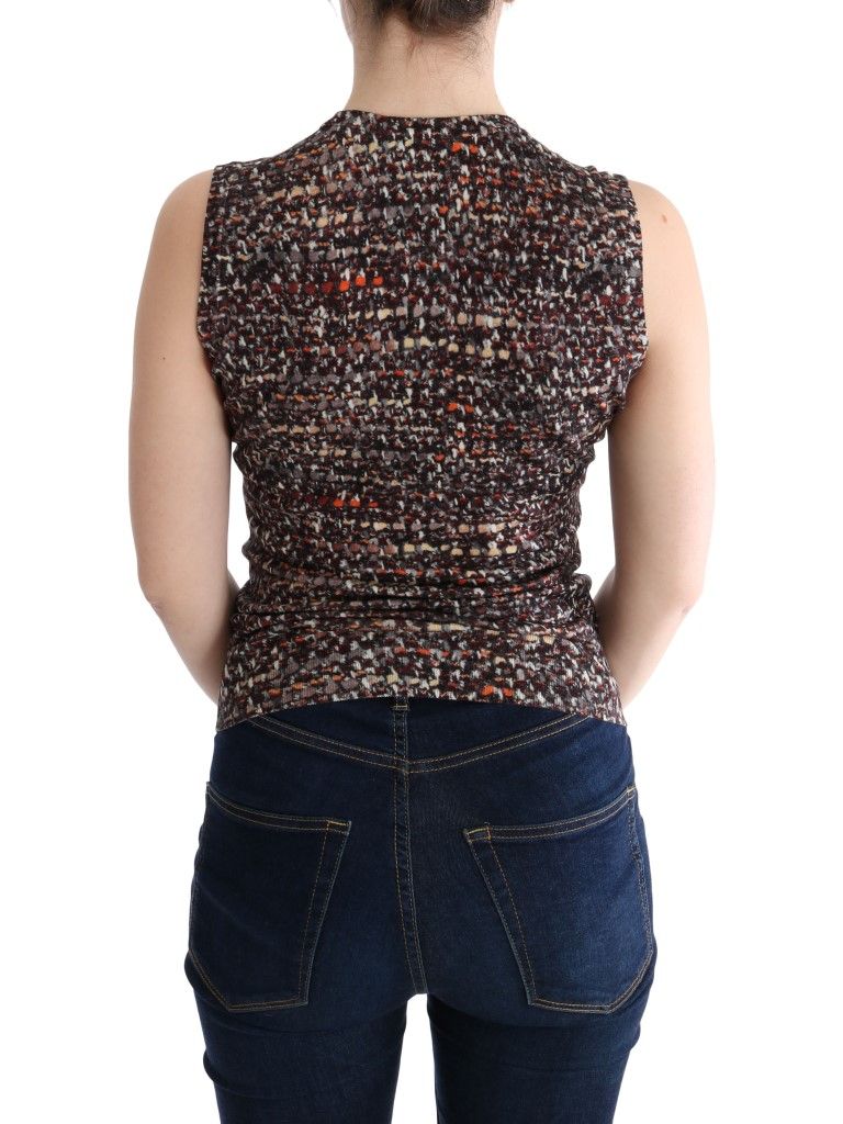 Print Knit Top Wool Women's T-shirt - Dolce & Gabbana - Modalova