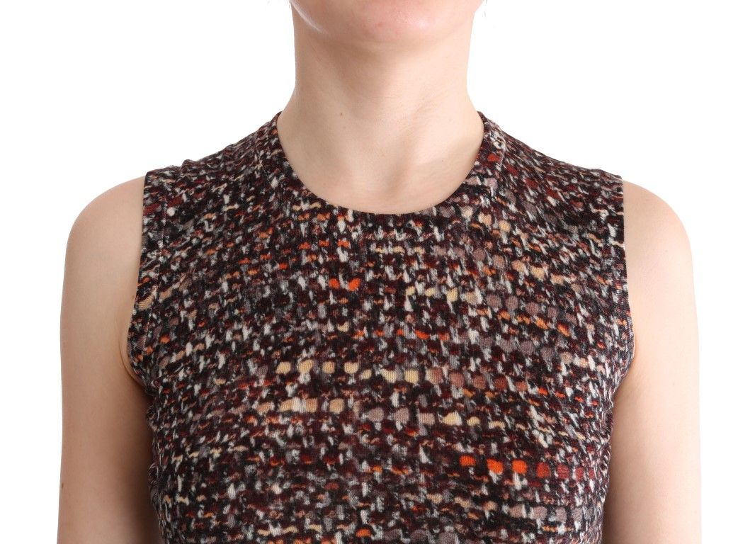 Print Knit Top Wool Women's T-shirt - Dolce & Gabbana - Modalova