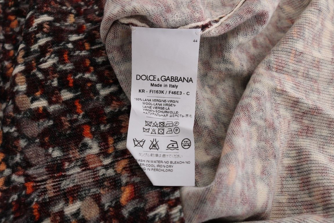 Print Knit Top Wool Women's T-shirt - Dolce & Gabbana - Modalova