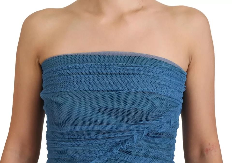 Mesh Trim Ruched Tulle Sheath Women's Dress (Pre-Owned) - Dolce & Gabbana - Modalova