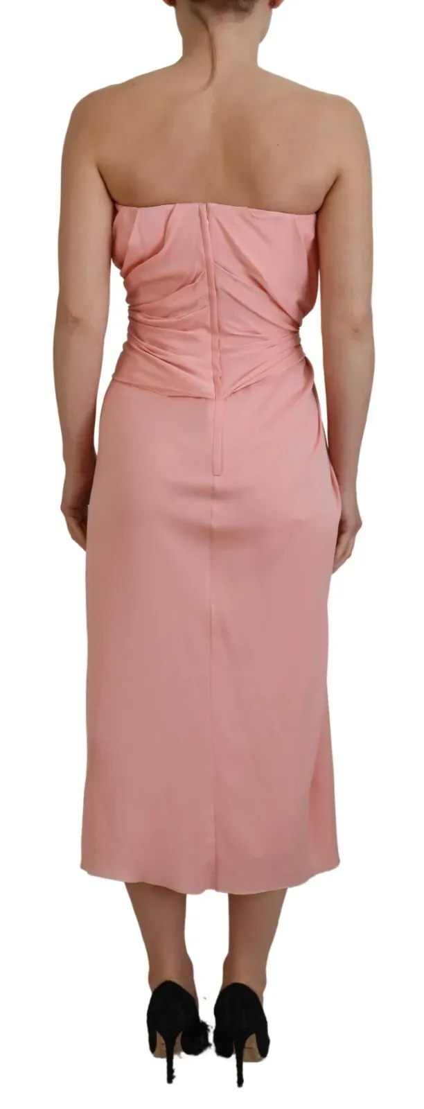 Silk Stretch Strapless Sheath Midi Women's Dress (Pre-Owned) - Dolce & Gabbana - Modalova