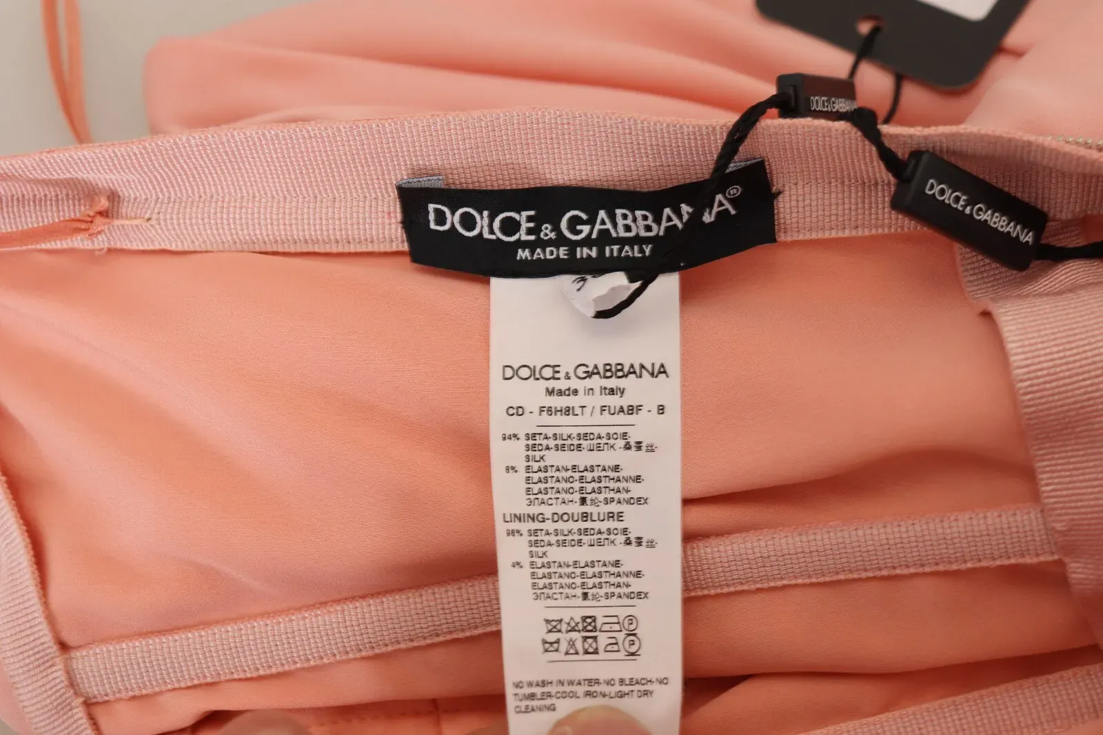 Silk Stretch Strapless Sheath Midi Women's Dress (Pre-Owned) - Dolce & Gabbana - Modalova