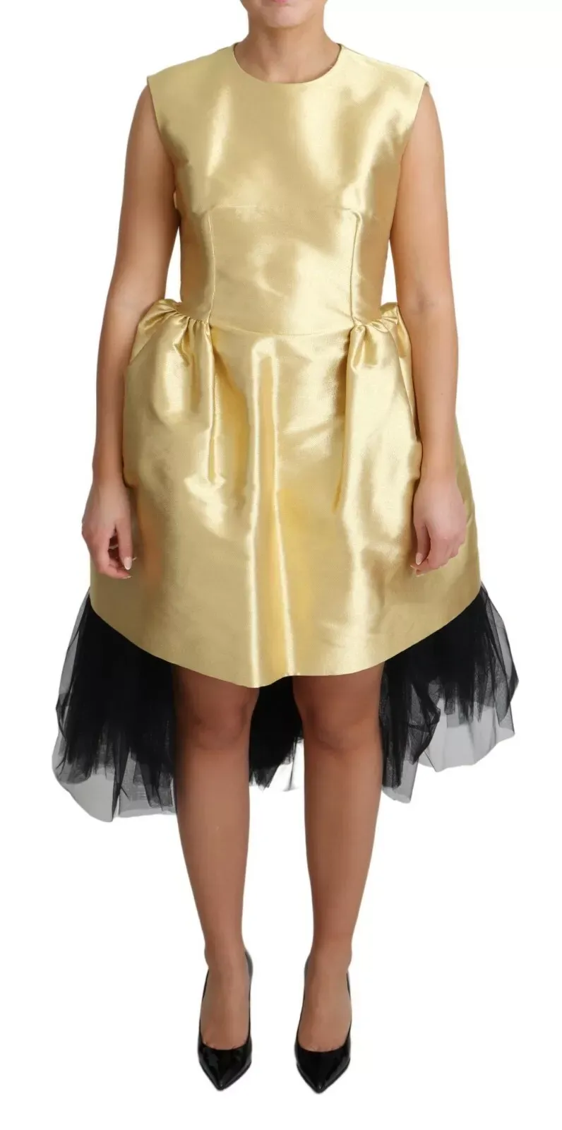Polyester Gold Sleeveless A-line Tulle Women's Dress (Pre-Owned) - Dolce & Gabbana - Modalova