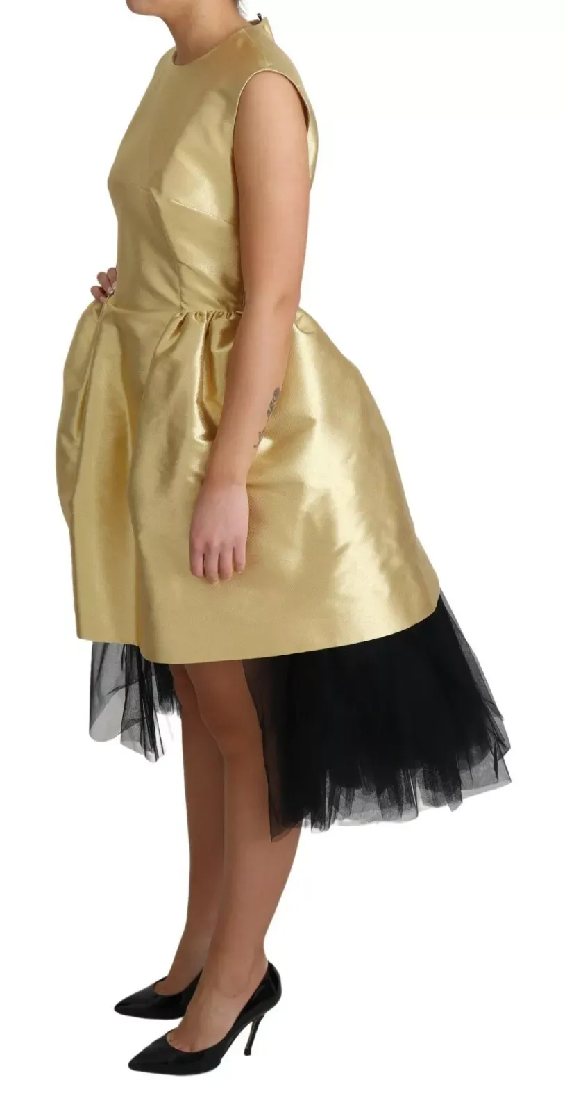 Polyester Gold Sleeveless A-line Tulle Women's Dress (Pre-Owned) - Dolce & Gabbana - Modalova