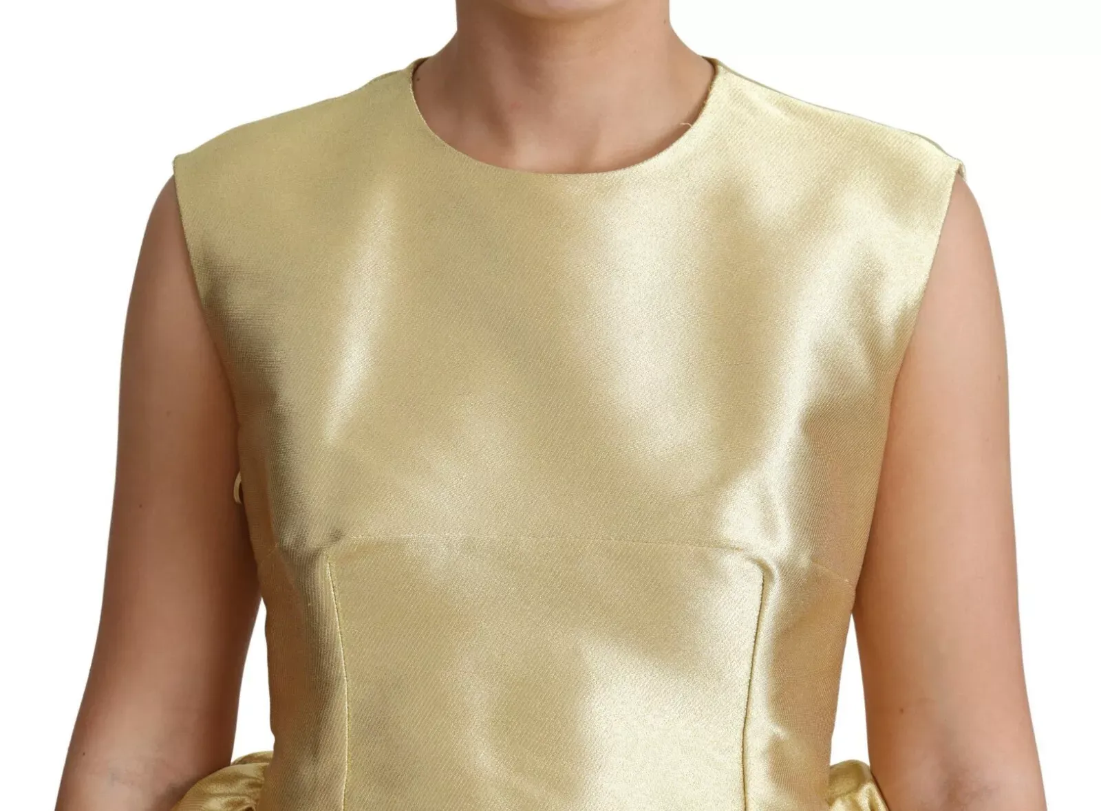 Polyester Gold Sleeveless A-line Tulle Women's Dress (Pre-Owned) - Dolce & Gabbana - Modalova