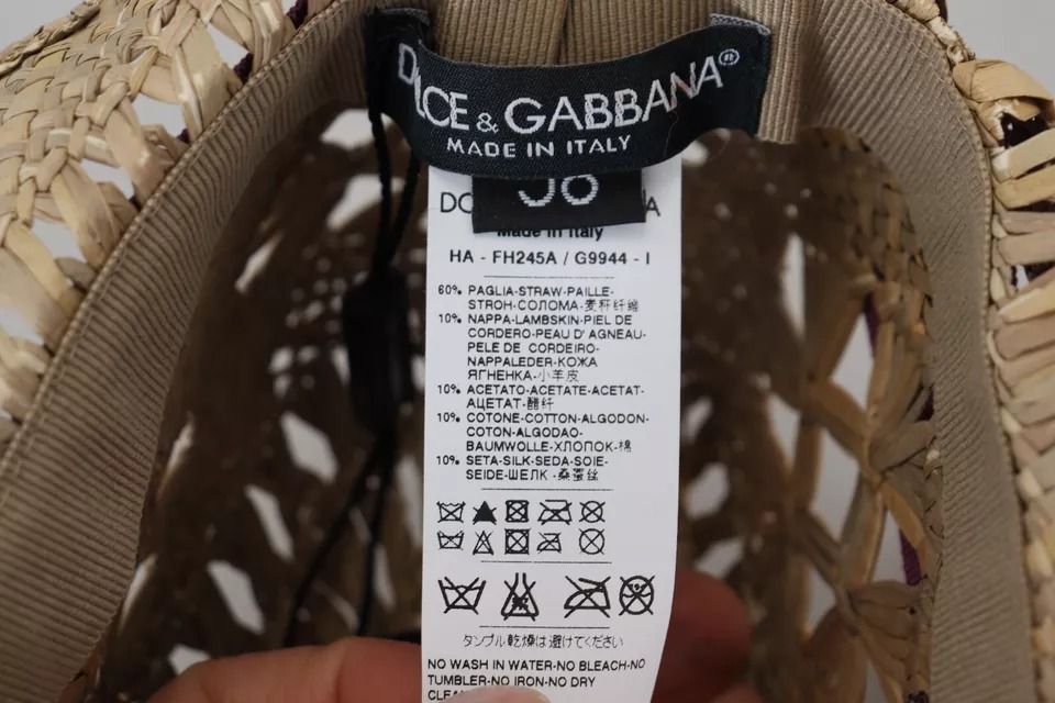 Ribbon Floral Embellished Straw Women's Hat (Pre-Owned) - Dolce & Gabbana - Modalova