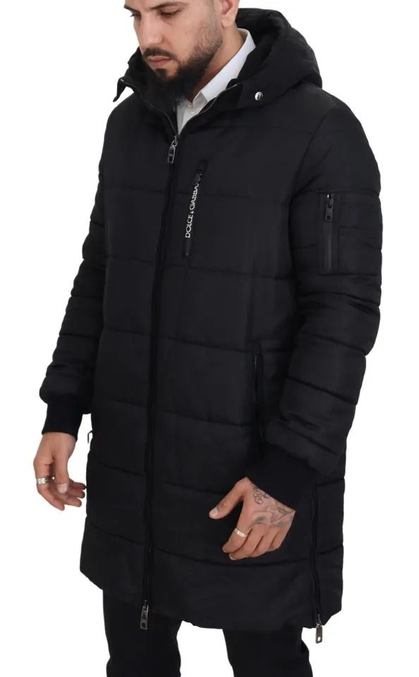 Nylon Hooded Parka Coat Winter Men's Jacket (Pre-Owned) - Dolce & Gabbana - Modalova