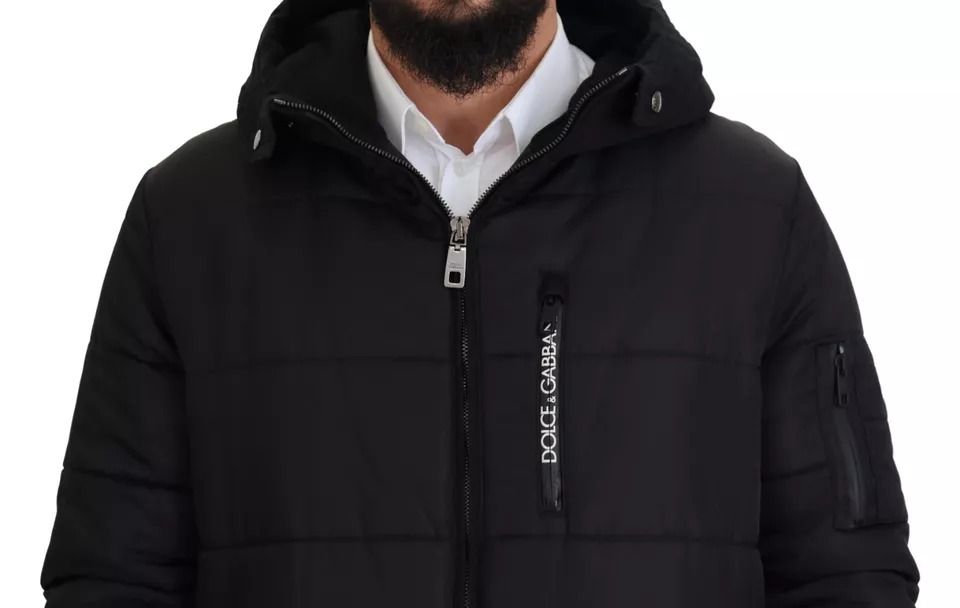 Nylon Hooded Parka Coat Winter Men's Jacket (Pre-Owned) - Dolce & Gabbana - Modalova