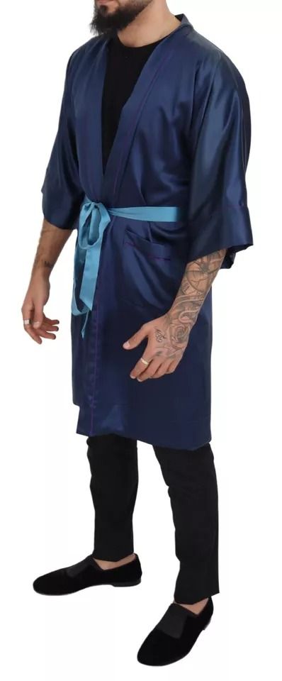 Satin Silk Waist Belt Robe Men's Jacket (Pre-Owned) - Dolce & Gabbana - Modalova