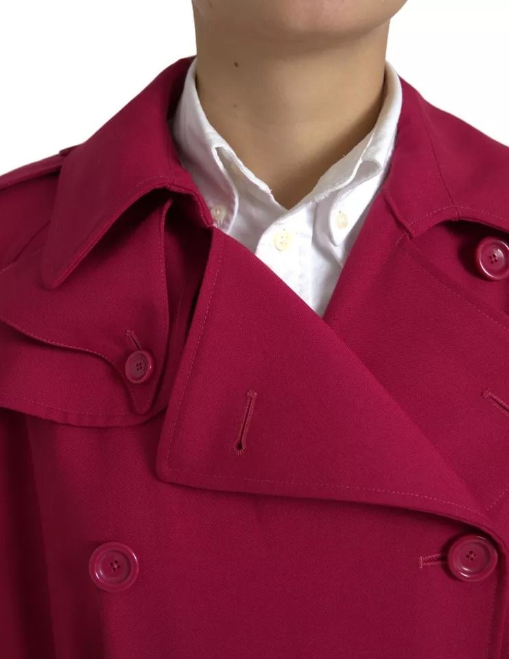 Dark Double Breasted Trench Coat Women's Jacket (Pre-Owned) - Dolce & Gabbana - Modalova