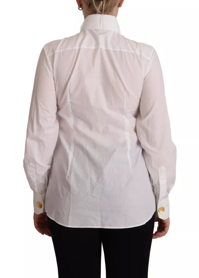Cotton Collared Long Sleeves Formal Shirt Women's Top (Pre-Owned) - Dolce & Gabbana - Modalova