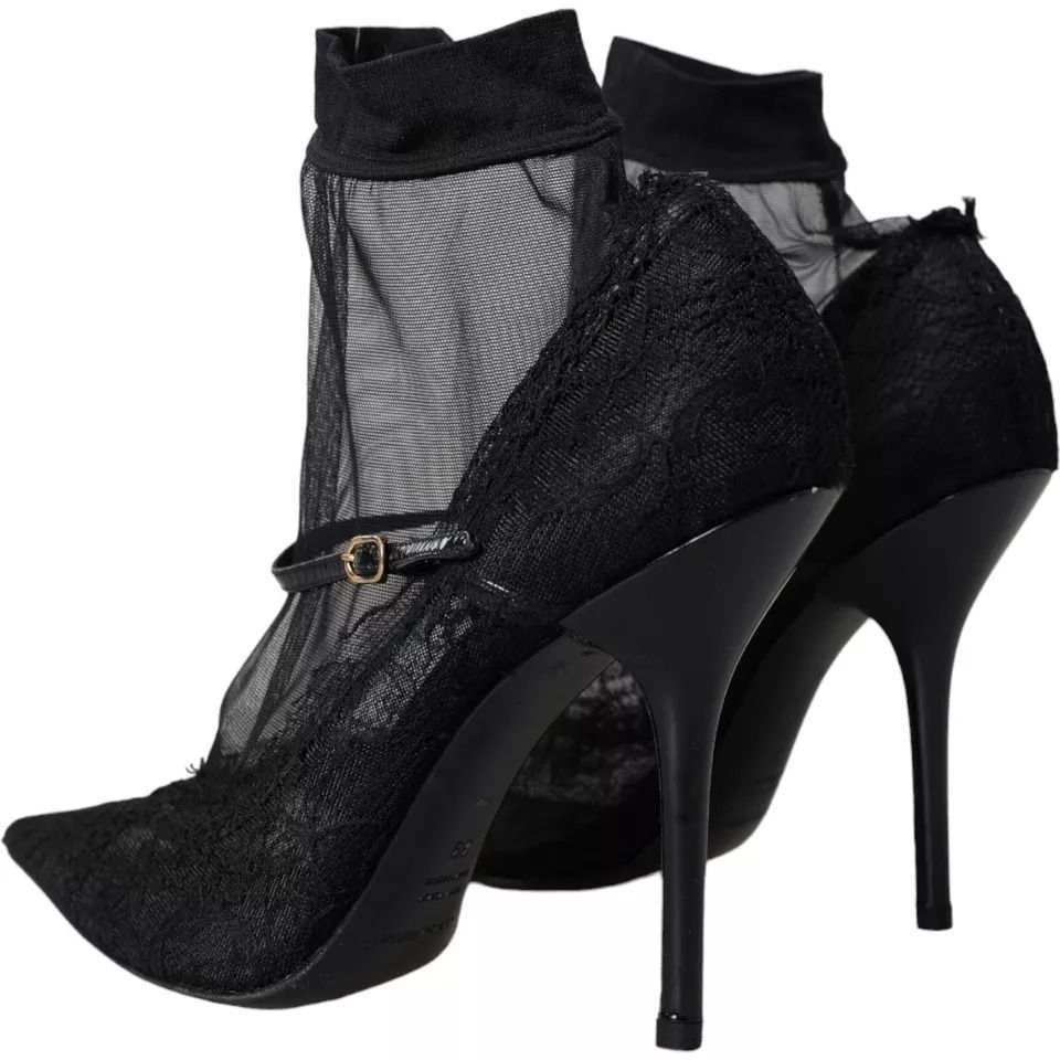 Tulle Stretch Boots Pumps Women's Shoes (Pre-Owned) - Dolce & Gabbana - Modalova