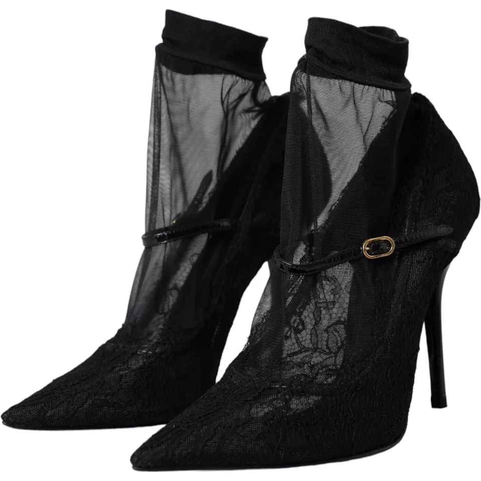 Tulle Stretch Boots Pumps Women's Shoes (Pre-Owned) - Dolce & Gabbana - Modalova