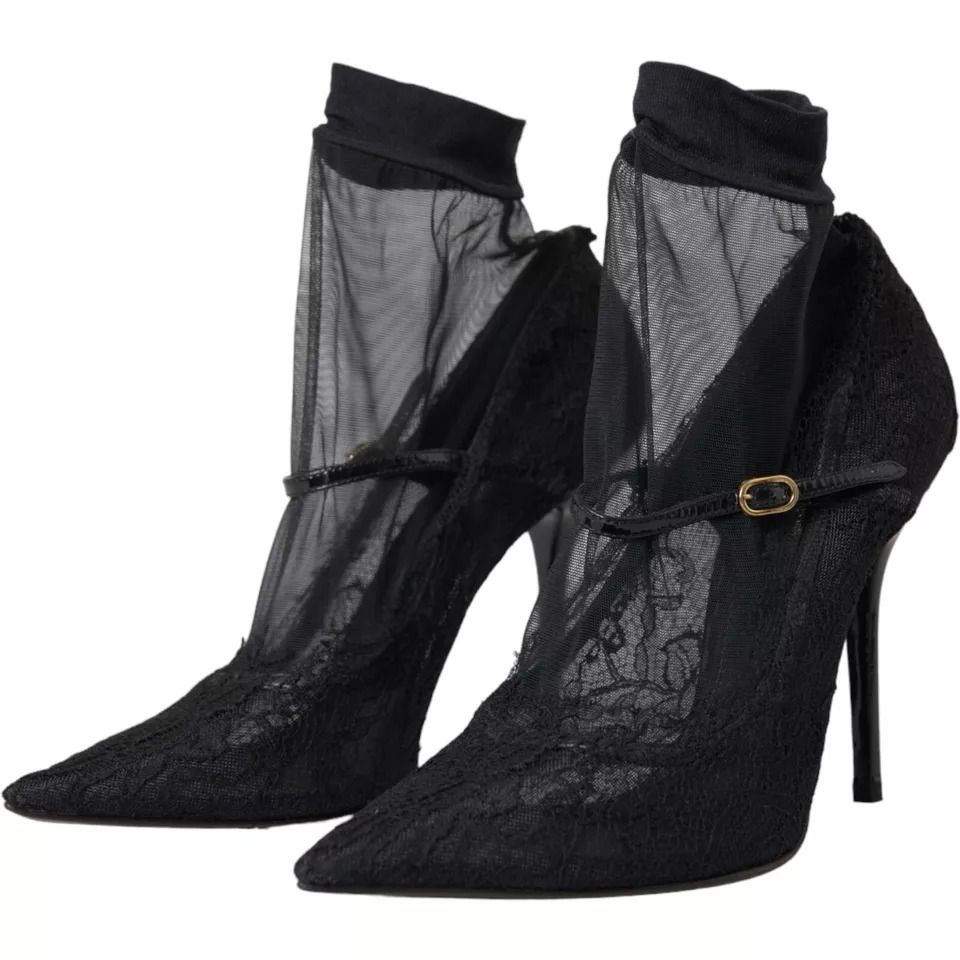 Tulle Stretch Boots Pumps Women's Shoes (Pre-Owned) - Dolce & Gabbana - Modalova