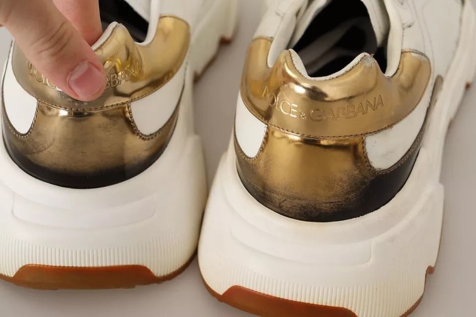 Gold Leather Sport DAYMASTER Sneakers Men's Shoes (Pre-Owned) - Dolce & Gabbana - Modalova